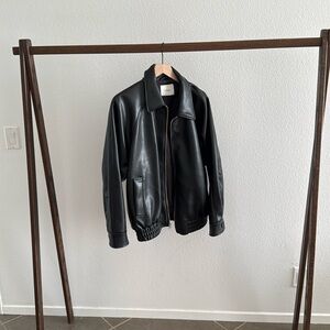 Wilfred Falcon Jacket Vegan Leatherher Bomber -Aritzia